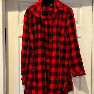 Buffalo Plaid flannel cardigan size 2XL